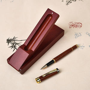 Zeamor <span class=keywords><strong>Boligrafo</strong></span>, fuente de tinta de rodillo de Gel de madera Natural, juego de bolígrafo de Gel de rodillo de madera rosa de arce de nogal de bambú con caja única - Product Image 5