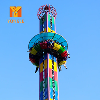 Thrill Rides Adultes Carnaval Parc d'attractions Rotary Flying Drop Tower Ride Theme Park Amusement Free Fall Tower Rides