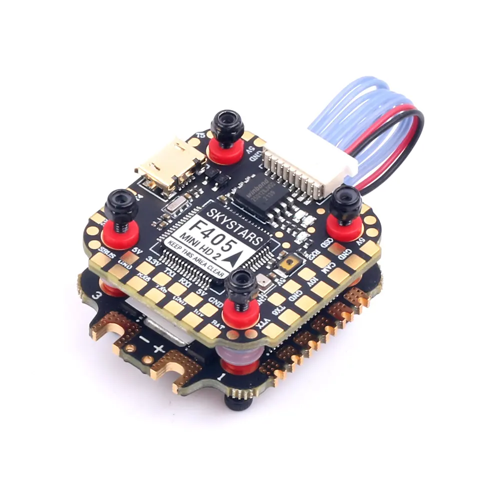 20x20mm Skystars F405 Mini HD2 Flight Controller and KM35 35A 3-6S ESC Stack with Barometer for Betaflight and INAV FPV Racing 4