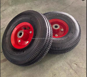 Roues pneumatiques gonflables en caoutchouc 3.50-4 à bon <span class=keywords><strong>prix</strong></span> avec roulement à billes et rayons métalliques pour voiture jouet, chariot à main, <span class=keywords><strong>brouette</strong></span> - Product Image 2