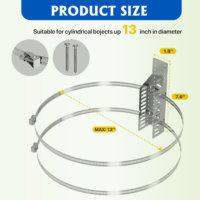 Support de réservoir d'expansion cylindrique universel en acier inoxydable KING SMART 13 pouces avec double collier de serrage (Livraison gratuite aux États-Unis et au Canada)