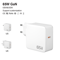 Adaptateur de chargeur mural rapide USB-C GaN 65W pour iPhone Samsung Xiaomi MacBook Ordinateurs portables Tablettes Chargeurs et adaptateurs de qualité supérieure