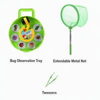 Kit de station d'observation des insectes rotative pour enfants, loupe pour observer les insectes, jouet éducatif scientifique STEM, cadeau