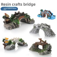 Nouvelles décorations d'aquarium fabriquées en Chine, artisanat en résine, aquariums avec modèle de pont en résine, figurines de poissons tropicaux