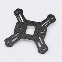Châssis de drone personnalisé en fibre de carbone 3K usiné CNC, configuration en X, léger, pièce de rechange pour quadricoptère FPV