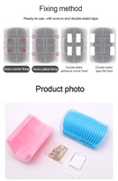 Brosse de Toilettage Auto-Nettoyante Plus Douce avec Cataire, Peigne de Massage Mural pour Coins, Grattoir, Outil de Soin pour Chats et Chiens à Poils Longs et Courts