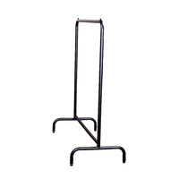 Magasin de vêtements au détail Rail de support de tuyau industriel Supports d'affichage en tissu de revêtement en métal noir Cintre