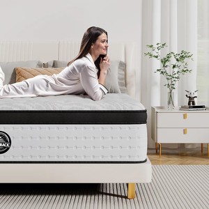 Colchón Moderno Híbrido de Muelles Ensacados con Espuma Viscoelástica y Acústica, Tamaño Personalizado Individual/King, para Hogar, Dormitorio u Hotel, Empacado en Caja - Product Image 1