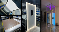 Panneau LED rétroéclairé en aluminium et acrylique moderne avec fonction de luminosité réglable pour la décoration des plafonds et des murs d'ascenseurs