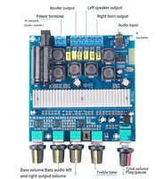 Carte d'amplificateur de puissance numérique sans fil TPA3116D2 5.0, 2.1 canaux, 50W*2+100W, subwoofer haute puissance