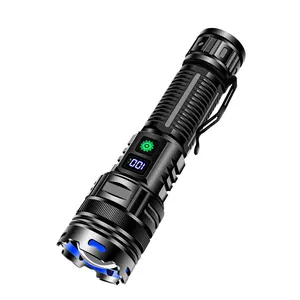 Powerful Handheld Rechargeable Led Flashlight Zoomable IPX5 Waterproof Super Bright 2000high Lumens 10 Industrial 90 DC 5V 100