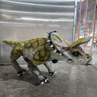 Modèle de dinosaure robotique en métal animatronique pour parcs d'attractions, parcs d'aventure, aéroports, événements intérieurs/extérieurs