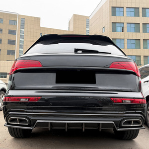 Amp-Z Audi Q5 FY S-Line 2021-2024 Rear Lip Spoiler Body Kit Matte Piano Black Carbon Fiber Texture Tuning Style - Product Image 3