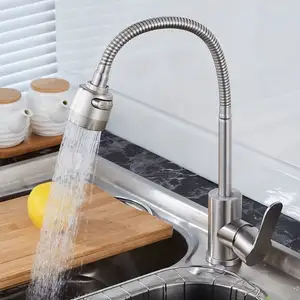 304 Stainless Steel 360 Pull Out Down Kitchen Sink Faucet Mixer Hot And Cold Water Tap Pull Out Sprayer Faucets