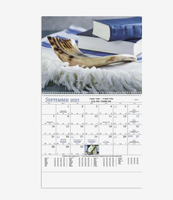 Calendriers spirales personnalisés avec logo, thème vie juive, 12 mois 2027, hébreu, cadeau promotionnel haut de gamme, vente en gros, pour bureau et mur