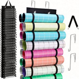 Amazing Custom Vinyl Storage Organizer Vinyl <b>Roll</b> Holder Wall Mount Over the Door Hanging Craft Storage <b>Rack</b> - Product Image 2