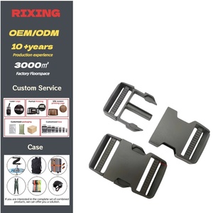 Hebilla de Liberación Rápida con Correa Lateral, Cierre de Cordón, Cinturón Ajustable Doble de Plástico, Hebillas Laterales de Liberación Rápida para Equipaje, Mochila, Correas - Product Image 1