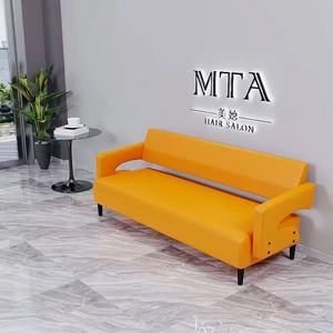 2026 New High Quality Commercial Full Leather Padded <b>Sofa</b> Chair Office Furniture Chair Reception Areas Room Waiting <b>Bench</b> Seat - Product Image 3