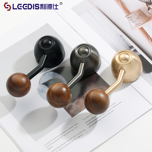 Legdis Vintage Style Door Handle Zinc Alloy Walnut Wood Lever Lock Indoor Household Bedroom Door Lock 7082 - Product Image 2