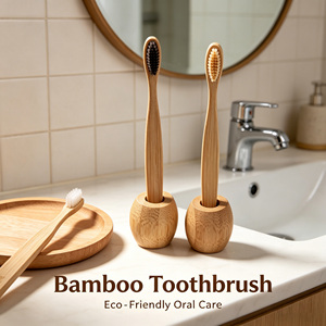 Cepillo de Dientes de Bambú con Carbón Natural, Ecológico, Cabezales de Repuesto Suaves - Product Image 6