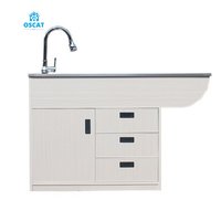 Table d'examen vétérinaire OSCAT de haute qualité en acier inoxydable 304 pour chiens et chats, avec robinet rétractable, 2 modes d'eau, modèle électrique