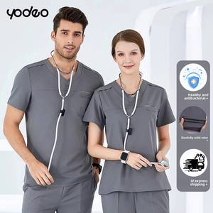 Combinaison de gommage élastique à séchage rapide pour jeunes médecins pour ensemble d'uniformes multicolores multidimensionnels de salle d'opération - Product Image 3