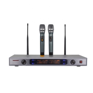 Cho shure không dây USB Microphone đứng Quảng Châu Studio ferrofluid loa với 2 Mike cho ca hát hoặc ghi âm-xách tay Mic - Product Image 1