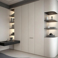 Système de dressing moderne sur mesure autoportant, gain de place, montage facile, armoire de rangement pour chambre d'appartement en MDF, OEM