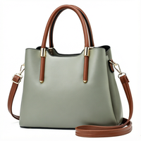 Sac fourre-tout en PU pour femme, sac à main color block avec poignée supérieure, bandoulière amovible, grande capacité, sac à bandoulière