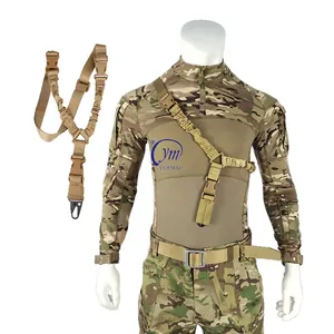 Imbracatura per pistola tattica a cavalcioni diagonali in Nylon con corda tattica a punto singolo regolabile all'ingrosso