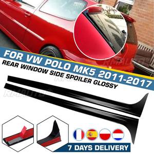 2PCS Rear Window Side Spoilers Glossy Canard Canards <b>Splitter</b> For VW for Polo MK5 2011-2017/ MK6 2018+ Car Styling Gloss Black - Product Image 1