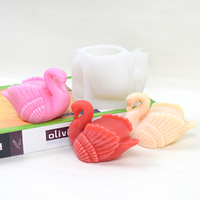 3D Dreidimensionale Schwan-Silikonform DIY Duftkerzen-Dekoration Ofenfeste Schokoladen- und Zuckerkuchen-Backform