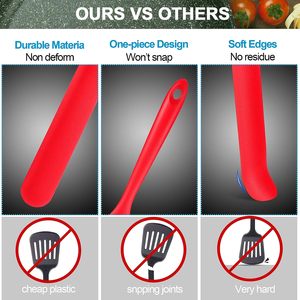 9.8 Inch Non-Stick Heat Resistant Mixing Butter Spatulas <b>Baking</b> Scrapers for Jars Blenders Cooking Stirring - Product Image 4