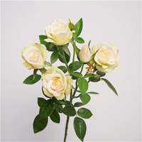 C-023 Vente en gros de roses artificielles en tissu, effet toucher réel, colorées, multicolores, fleurs décoratives pour mariage, pour la Saint-Valentin