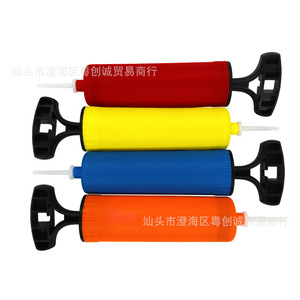 Mini Air Pump Plastic Manual Hand Push For Ball Inflating Portable With Valve Adapter 17cm Length - Product Image 1