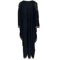 Abaya en mousseline brodée à taille naturelle pour femme avec strass, robe musulmane deux pièces personnalisée