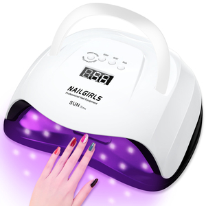 โคมไฟยูวีสำหรับบ่มเล็บเด็กหญิงเครื่องเป่าเล็บแบบมืออาชีพโคมไฟเจล LED 168วัตต์โคมไฟยูวีแบบพกพาสำหรับพื้นที่ขนาดใหญ่ - Product Image 1