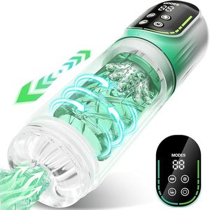 新作メンズ自動回転LCD男性マスターベーター6s真空ペニスポンプ吸盤付き振動ソフトセックススパ玩具 - Product Image 5