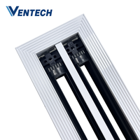 Diffuseur linéaire encastrable Ventech pour climatisation, grille réglable en plastique pour plafond, idéal pour bureaux, hôtels et bâtiments commerciaux