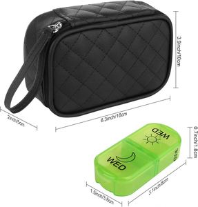 กล่องยาพกพาแบบรายวัน 2 ช่อง กล่องยาป้องกันความชื้น กล่องใส่ยา 2 ครั้งต่อวัน - Product Image 2