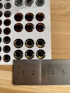 Yeux 3d de taille mixte 6/8/10mm, yeux de poisson holographiques en plastique, vent, terre, glace, feu, style mouche, matériel d'attache - Product Image 5