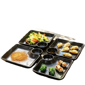 Piatto Fondo Quadrato in <span class=keywords><strong>Porcellana</strong></span> ESTICK per Buffet Hotel, con Scomparti Separati, Adatto al Microonde, <span class=keywords><strong>Servizio</strong></span> di Stampa Logo Disponibile - Product Image 1