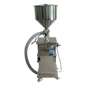 Semi Automatic Piston Shisha Paste Oil Soda Soft Whitening Cream Drink <b>Beer</b> Liquid Filling Machine With Hopper - Product Image 5