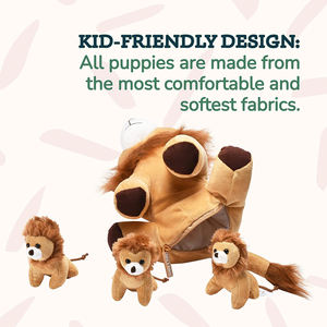 U422 Animaux en peluche doux <span class=keywords><strong>Maman</strong></span> Lion avec 3 bébés en peluche à l'intérieur Cadeaux surprises pour filles garçons adolescents Roi Lion en peluche - Product Image 4