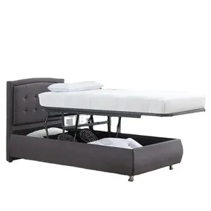 Modernes leichtes Luxus hochwertiges Einzelbett Doppelbett Rahmen Aufbewahrung Doppelbett anwendbar Schlafzimmer Hotel Appartments