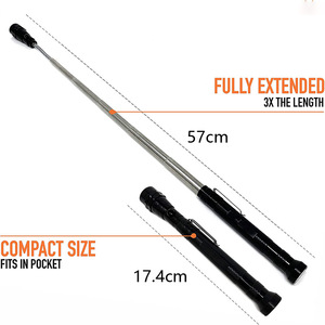 Lampe torche télescopique magnétique 3 LED avec fonction de ramassage, éclairage pour réparation automobile, lumière d'antenne flexible et grande queue - Product Image 3