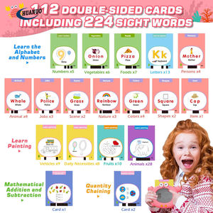 Cartes flash pour enfants avec 224 pages écriture dessin et mathématiques autisme orthophonie jouets parlant cartes flash jouets d'apprentissage - Product Image 5