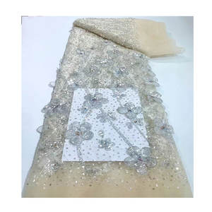 خرز أسود دانتيل قماش فضي أرجواني أخضر كريستال دانتيل قماش إلى المكسيك - Product Image 1