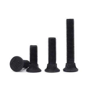 Boulon à tête elliptique en acier au carbone moyen, filetage complet, lame de grattoir, filetage grossier, grade 5, boulon de charrue à tête clip - Product Image 3