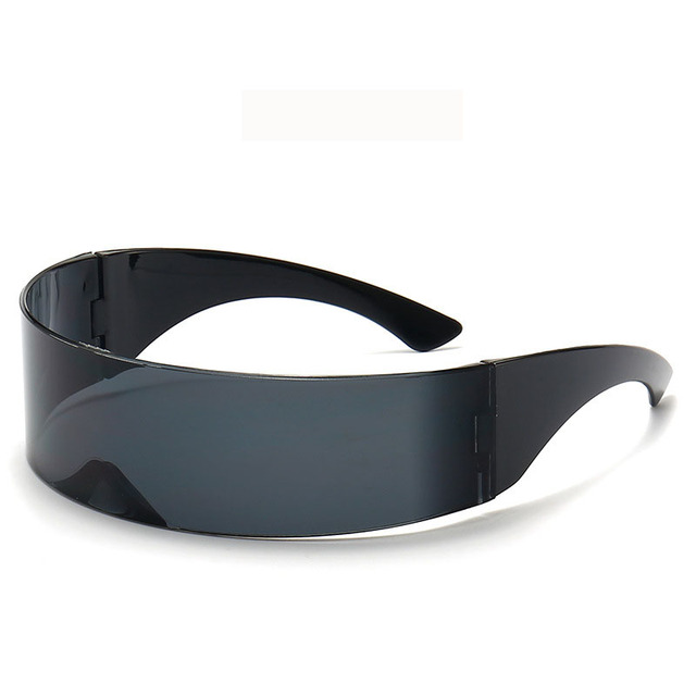 2025 New Fashion Trend Sunglasses One-Piece Mirror Cycling Men and Women Large Frame Hip Hop Sunglasses